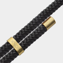 將圖片載入圖庫檢視器 Classic Case Fixed Cord (Black / Gold Tone Hardware) Mobile Case & Cord