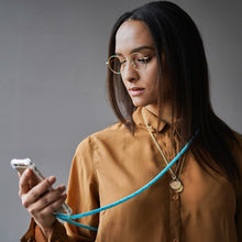 將圖片載入圖庫檢視器 Classic Case Fixed Cord (Reflect Neon Turquoise) Mobile Case & Cord