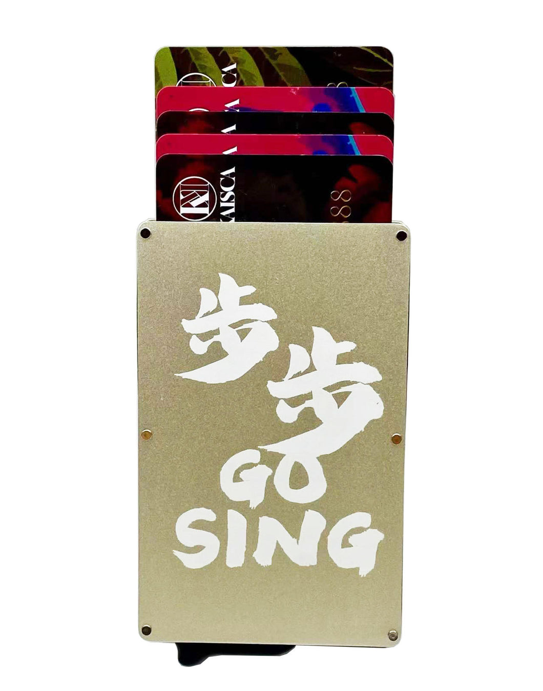 Kaisca Chinese New Year Series - 步步GO SING (高升) - RFID Smart Protection Card Sleeve - Gold